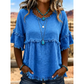 🔥New Arrivals & Special Offers-Women's Casual Fringe-Trim Ruffle Sleeve Top