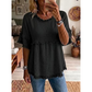 🔥New Arrivals & Special Offers-Women's Casual Fringe-Trim Ruffle Sleeve Top