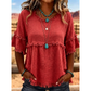 🔥New Arrivals & Special Offers-Women's Casual Fringe-Trim Ruffle Sleeve Top