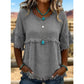 🔥New Arrivals & Special Offers-Women's Casual Fringe-Trim Ruffle Sleeve Top