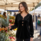 Women's Casual V-Neck Loose-Fit Blouse