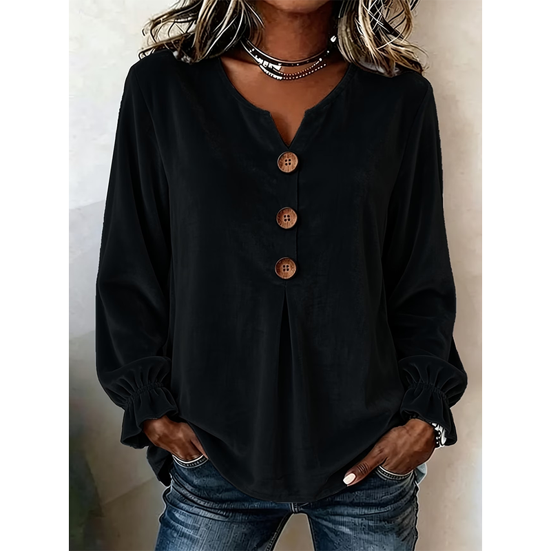 Women's Casual V-Neck Loose-Fit Blouse