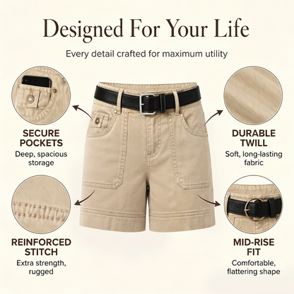 📢📢50% OFF !! ⏰Women's Casual Stretch Shorts with Utility Pockets