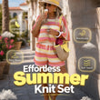 ⏳Limited-time 50% off⏰Women's Colorblock Striped Knit Lounge Set👚🩳