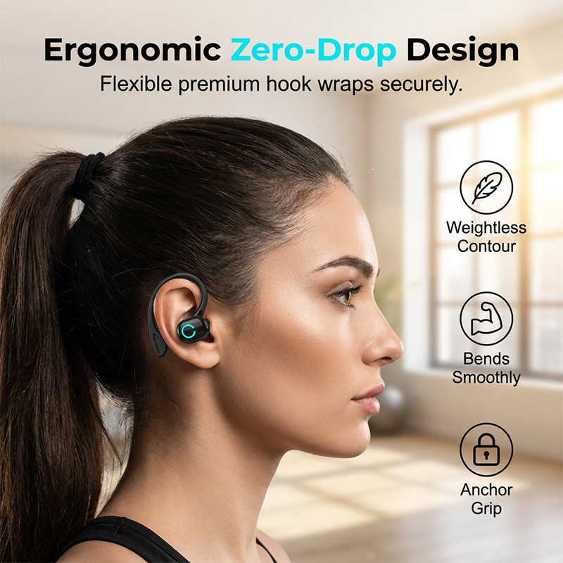 Wireless Earhook Bluetooth 5.2 Earbud Stereo Sports Earphone