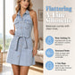 Waist-Defining Denim Dress