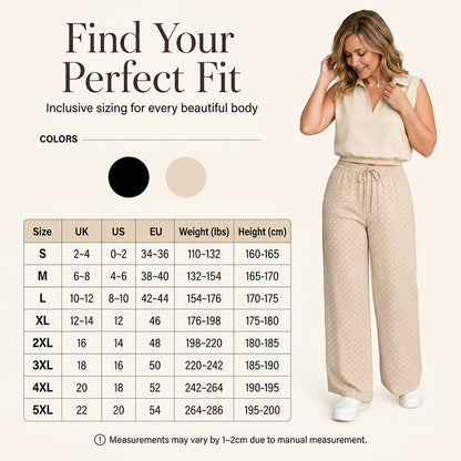 📢📢50% OFF !! ⏰Women's Summer Crop Top and Polka Dot Pants Set