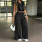 📢📢50% OFF !! ⏰Women's Summer Crop Top and Polka Dot Pants Set