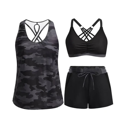 🦋🌈 LIMITED TIME 50% OFF! 🌸Tankini Set with Shorts – Vibrant Prints, Mix & Match – Stylish Beach Look.