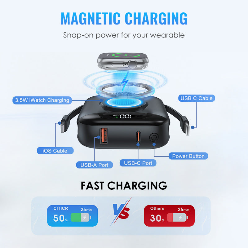 🧲🔋 Magnetic Fast Charging Power Bank – Portable, Snap, Charge, Repeat
