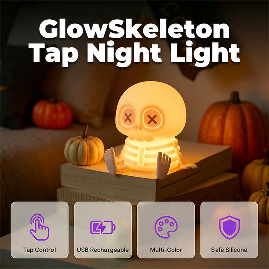 🔥 Best-Seller ✨ Half-Price Offer 👻 Silicone Touch Night Light — Halloween Skull Edition