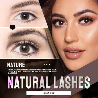 🎉 2026 Sale — Over 38600 Sold! 👁️Reusable Self-Adhesive False Eyelashes｜Glue-Free Natural Curly Press-On Lashes ✨