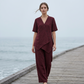 ⌛Limited-Time Offer-Women's Asymmetrical Top & Wide-Leg Pants Set