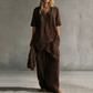 ⌛Limited-Time Offer-Women's Asymmetrical Top & Wide-Leg Pants Set
