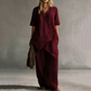 ⌛Limited-Time Offer-Women's Asymmetrical Top & Wide-Leg Pants Set