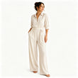Women's Half Sleeve Wide-Leg Jumpsuit