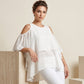⌛Limited-Time Offer-Women's Summer Cold Shoulder Ruffle Top