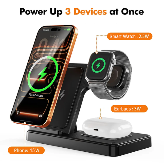 3-in-1 Foldable Wireless Charging Stand