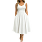 👗✨Women's Elegant V-Neck Dress with Convenient Side Pockets