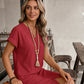 Women's Casual V-Neck Button-Down Shirt Dress