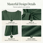 Women's Casual Tie-Waist Top and Wide-Leg Pants Set
