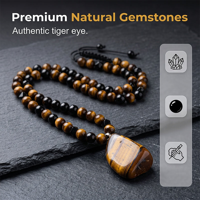 🎁2026 New Arrivals 50% OFF💥Men's Tiger's Eye Beaded Necklace