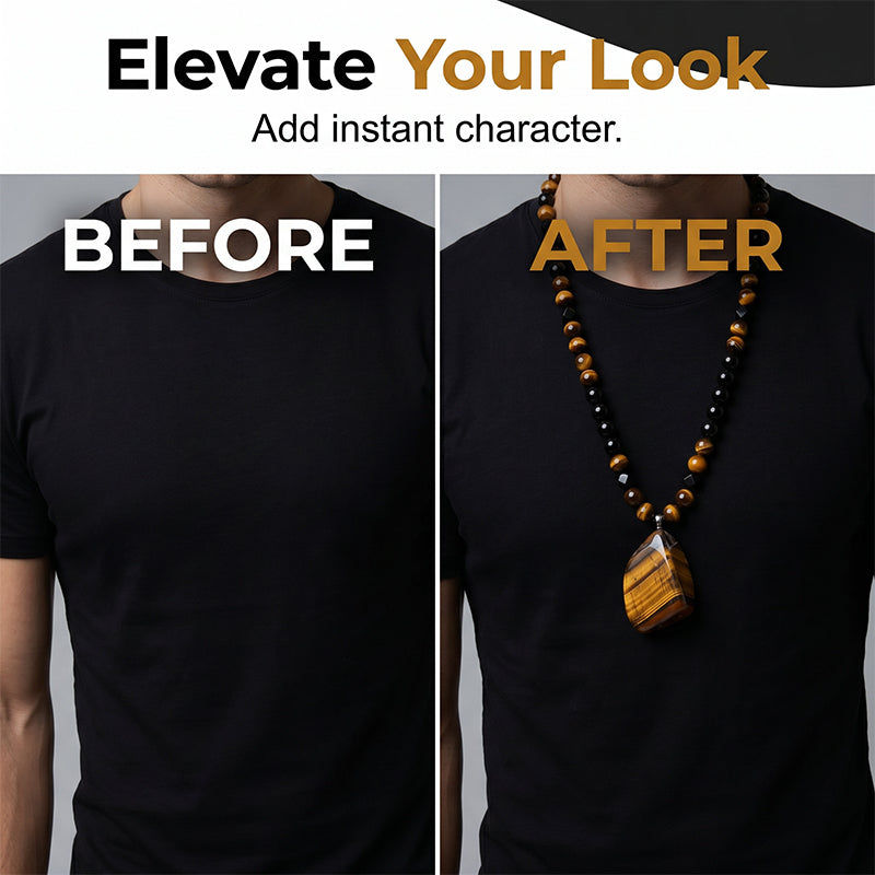 🎁2026 New Arrivals 50% OFF💥Men's Tiger's Eye Beaded Necklace