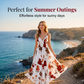 🎉 LIMITED TIME 50% OFF! 👗 Women's Printed Spaghetti Strap Maxi Dress – Floral Print & Adjustable Straps 🌸