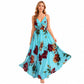 🎉 LIMITED TIME 50% OFF! 👗 Women's Printed Spaghetti Strap Maxi Dress – Floral Print & Adjustable Straps 🌸