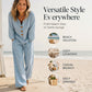 Women's V-Neck Long Sleeve Top & Pants Set