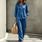 Women's V-Neck Long Sleeve Top & Pants Set