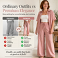 ⌛50% Off on the Last Day-Women's Short Sleeve Shirt & Wide-Leg Pants Set