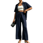 ⌛50% Off on the Last Day-Women's Short Sleeve Shirt & Wide-Leg Pants Set
