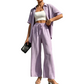 ⌛50% Off on the Last Day-Women's Short Sleeve Shirt & Wide-Leg Pants Set