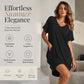 🌿 Relaxed-Fit V-Neck Dress with T-Shirt Comfort – Perfect for Casual Outings
