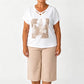 📢📢50% OFF !! ⏰Women Casual Two Piece Set V Neck Tee and Cropped Pants