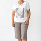 📢📢50% OFF !! ⏰Women Casual Two Piece Set V Neck Tee and Cropped Pants
