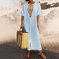 🌺🌊🌴 50% OFF! Embroidered maxi dress with slit – Summer elegance, absolute comfort.