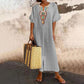 🌺🌊🌴 50% OFF! Embroidered maxi dress with slit – Summer elegance, absolute comfort.