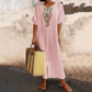 🌺🌊🌴 50% OFF! Embroidered maxi dress with slit – Summer elegance, absolute comfort.