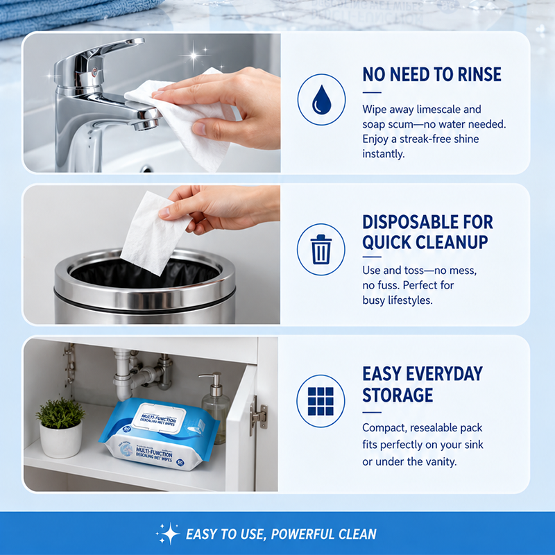 🚿 BUY MORE SAVE MORE 🎁Multi-function Bathroom Descaling Cleaning Wipes