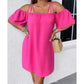 🔥HOT SALE 49% OFF!👗 Women's Elegant Solid Color Mini Dress