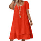 🌞❤️LAST DAY SALE 50% OFF⚡50K+ SOLD💕👗Loose Fit Short Sleeve Dress｜Women Casual Breathable Summer Sundress🏖️