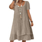 🌞❤️LAST DAY SALE 50% OFF⚡50K+ SOLD💕👗Loose Fit Short Sleeve Dress｜Women Casual Breathable Summer Sundress🏖️