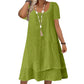 🌞❤️LAST DAY SALE 50% OFF⚡50K+ SOLD💕👗Loose Fit Short Sleeve Dress｜Women Casual Breathable Summer Sundress🏖️