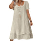 🌞❤️LAST DAY SALE 50% OFF⚡50K+ SOLD💕👗Loose Fit Short Sleeve Dress｜Women Casual Breathable Summer Sundress🏖️