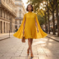🏖️Summer Hot Sale - Up to 50% OFF⚡50K+ SOLD!🎁Women's Round-Neck Cape Sleeve Mini Dress