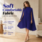 🏖️Summer Hot Sale - Up to 50% OFF⚡50K+ SOLD!🎁Women's Round-Neck Cape Sleeve Mini Dress