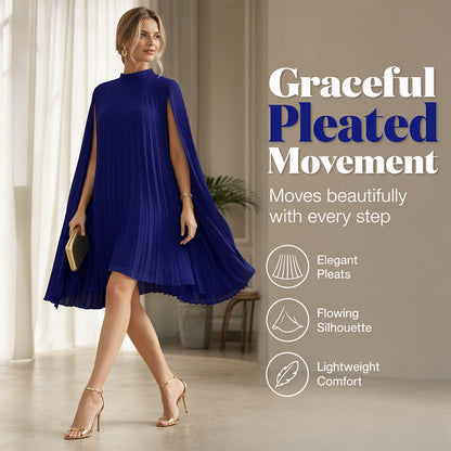 🏖️Summer Hot Sale - Up to 50% OFF⚡50K+ SOLD!🎁Women's Round-Neck Cape Sleeve Mini Dress