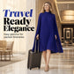 🏖️Summer Hot Sale - Up to 50% OFF⚡50K+ SOLD!🎁Women's Round-Neck Cape Sleeve Mini Dress